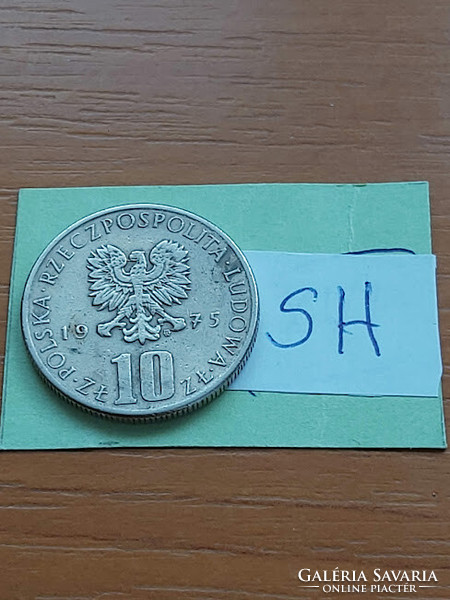 Poland 10 zloty 1975 copper-nickel, bolesław prus (Polish writer) sh