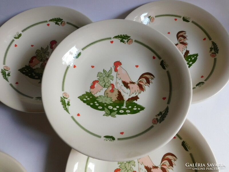 Staffordshire hen-rooster plate