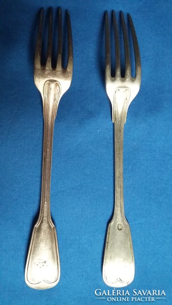 Four old alpaca forks with the same pattern (3 a. Köhler, 1 Berndorf)