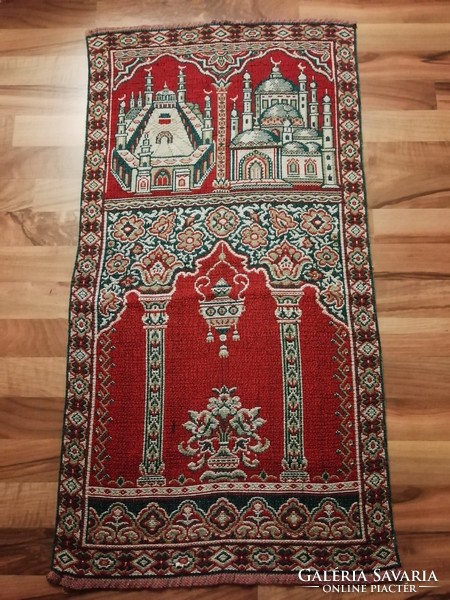 Retro oriental carpet, prayer rug