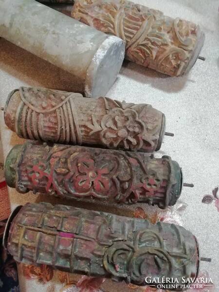 Antique decorative paint rollers in the condition shown in the pictures