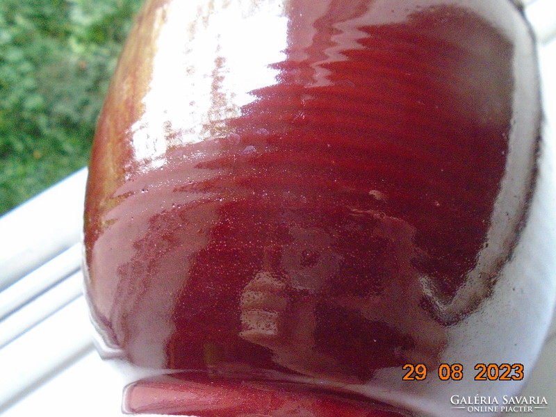 Handmade Chinese vase with oxblood glaze