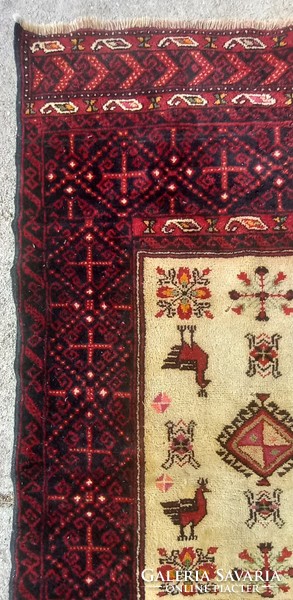 Hand-knotted afshar carpet with birds is negotiable