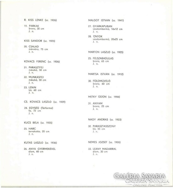 1970 Kiállítás a Szakszervezetek Országos Tanácsának Képzőművészeti Pályázatára érkezett alkotásokbó