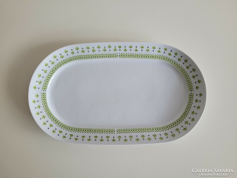 Old Great Plains porcelain bowl 39.5 cm retro large size parsley clover pattern roast tray