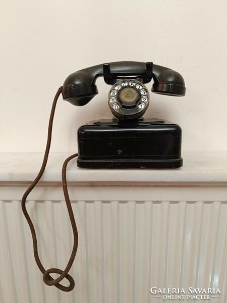 Antik telefon asztali kurblis tárcsás telefon 1930-as évek 264 7950