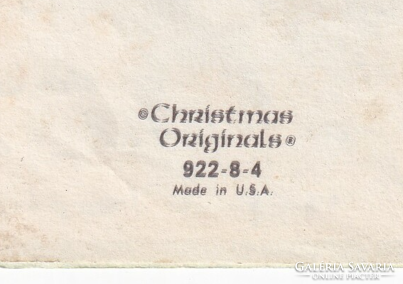 K:153 Karácsonyi  széinyitható boríték-képeslap USA
