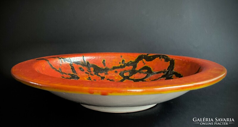 Mihály Béla vitrine wall bowl offering industrial art decorative bowl