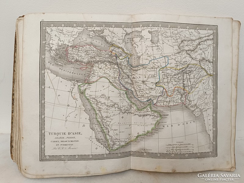 Antik könyv földrajzi atlasz térkép 1938 - 39 iskolai év Párizs földrajz 408 8095