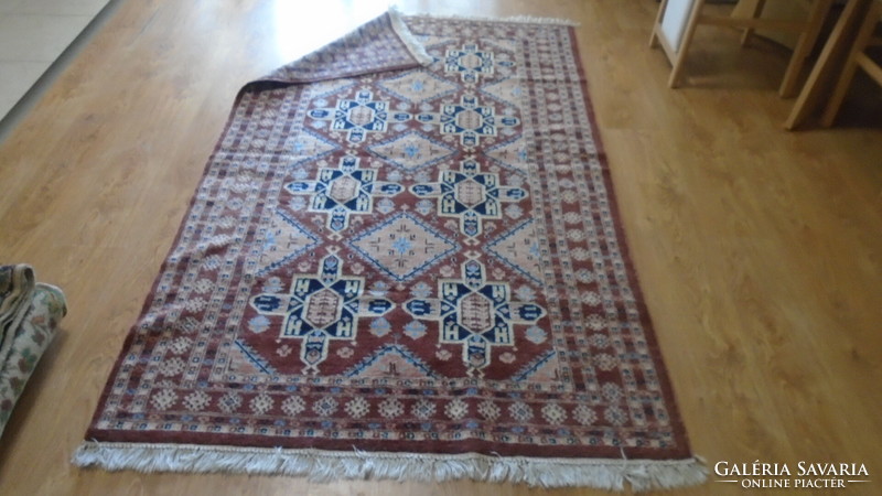 Antique hand-knotted oriental woolen Persian rug