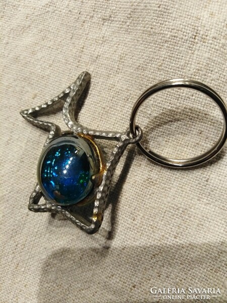 Key holder, with glass beads - fish pattern