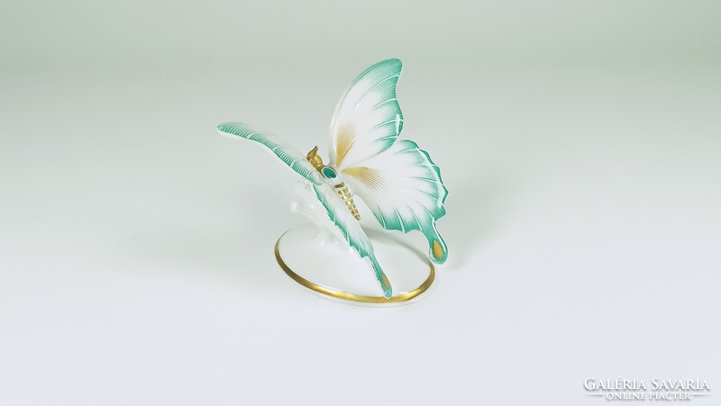 Rosenthal, turquoise and white butterfly 9 cm., hand-painted porcelain figure, flawless! (B151)