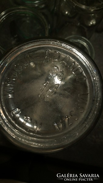 Old canning jars + milk bottle