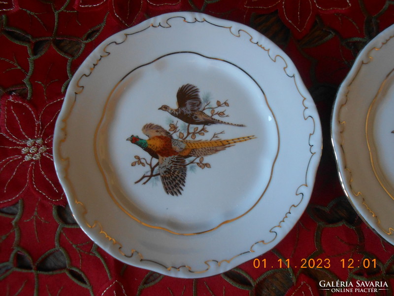 Zsolnay pheasant cake plate