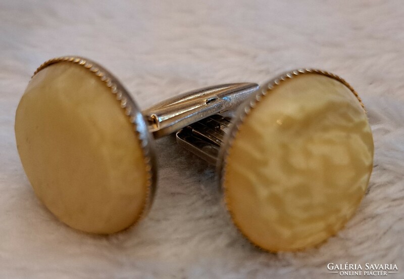 Old Amber Cufflinks (l4224)