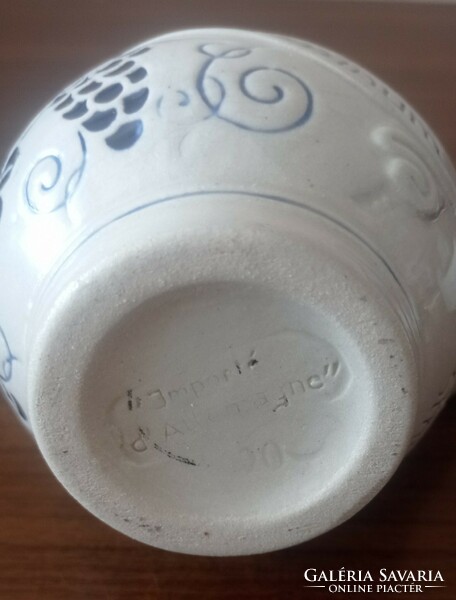 1/4 L wine jug, with rare inscription, 12 cm