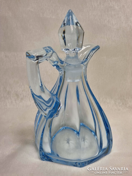 With art deco style features, glass bottle/pourer, polished stopper, first half of xx.Szd.