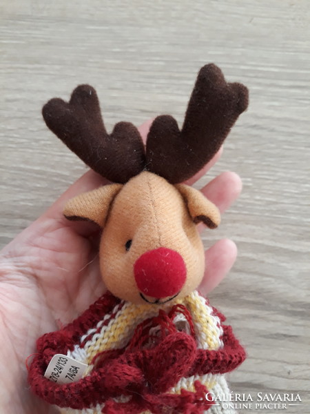 Rudolf the Reindeer with knitted socks (for Santa Claus, Christmas)