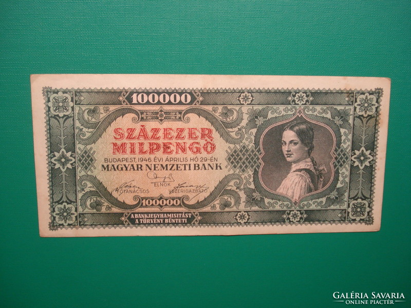 100000 Milpengő 1946 extra nice! THE