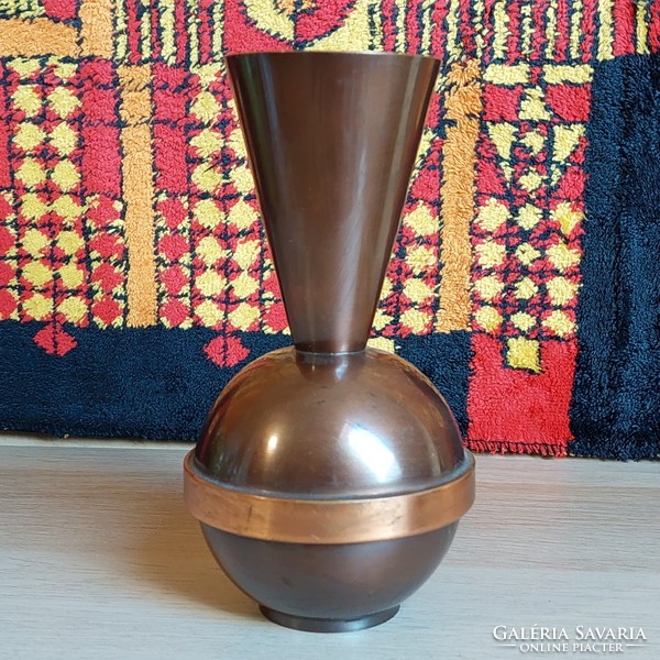 Industrial copper vase