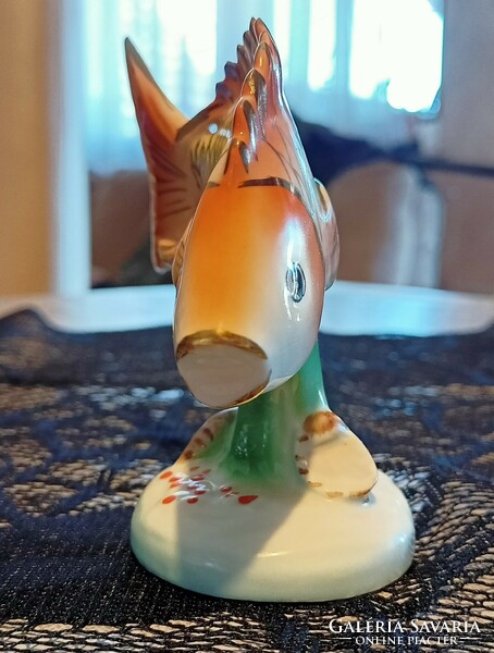 Hóllóháza porcelain figure - orange fish