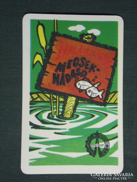 Card calendar, cooperative fisherman's lodge, mosquito netting, graphic artist, 1968, (1)