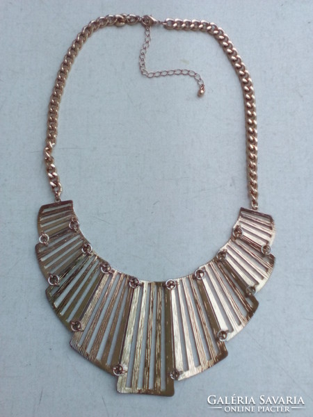 Golden showy decorative necklace