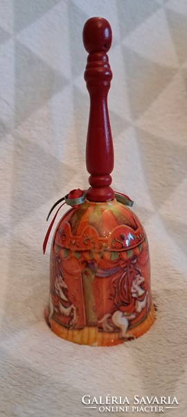 Rocking horse Christmas porcelain bell (l4230)