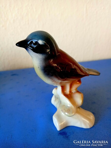 Colored porcelain bird figure