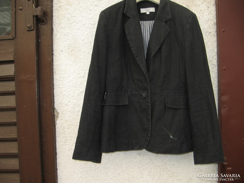 Next petite gray linen blazer, small jacket 10