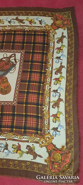 Equestrian women's shawl, large shawl (l4244)
