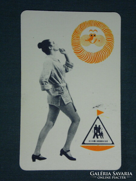 Card calendar, state department store, clothing, fashion, erotic female model, graphic artist, day, 1968, (1)