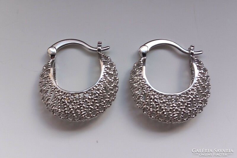 Silver plated hoop earrings
