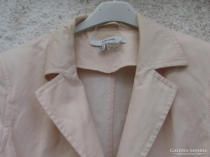 ZARA BASIC halvány rózsaszín kabát S