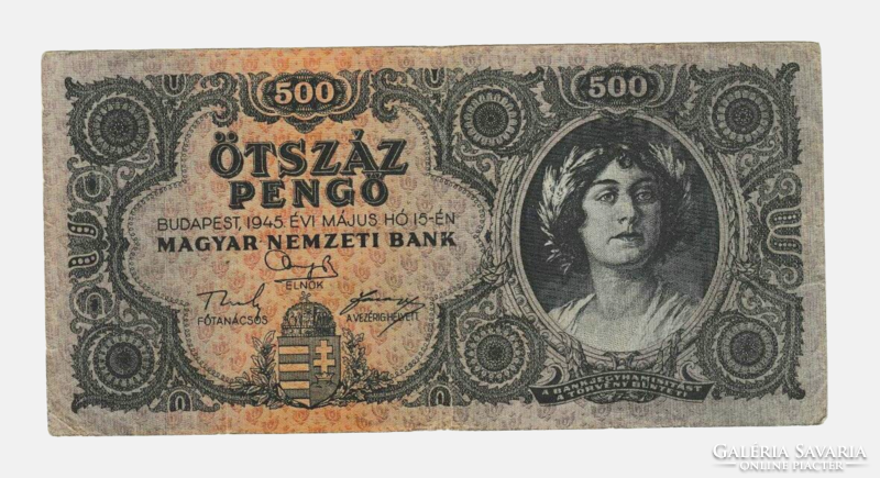 500 Pengő banknote - 1945 - k 097