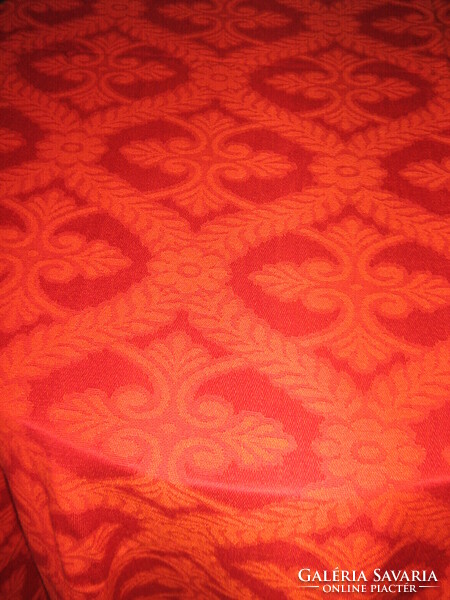 Beautiful vintage orange baroque flower pattern curtain