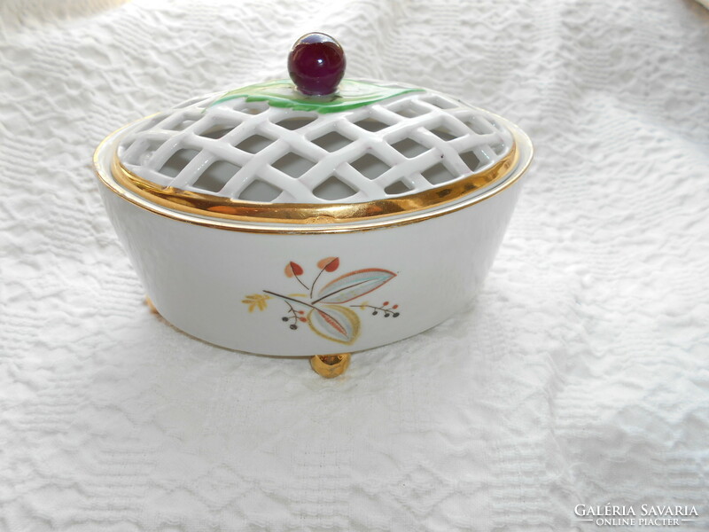 Ravenclaw porcelain bonbonier with an openwork top - rare style