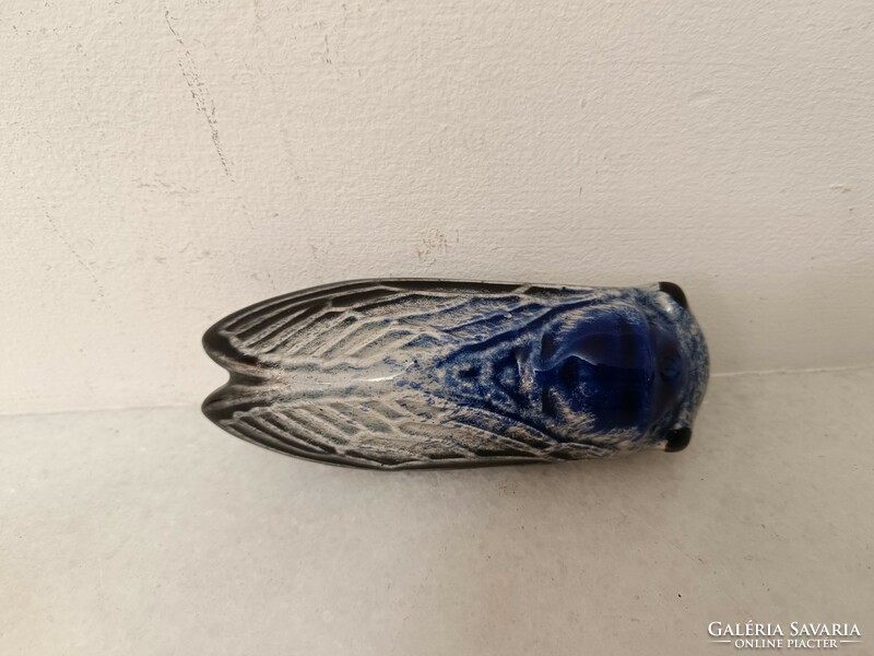 Antik majolika kabóca lepke bogár levélnehezék levél nehezék 343 8069