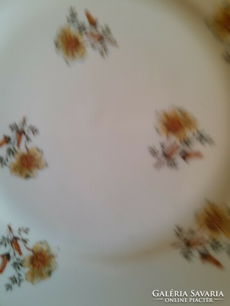 Brown floral plate is beautiful