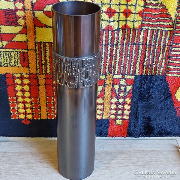 Industrial art copper gilded vase