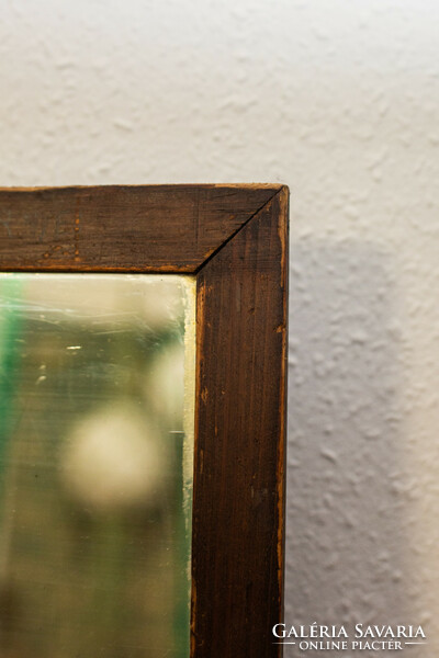 Peaceful wooden framed mirror