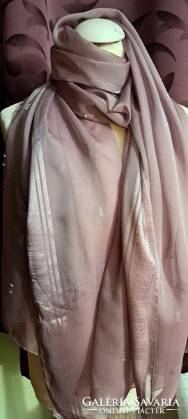 Light purple silk women's scarf, stole (l4243)
