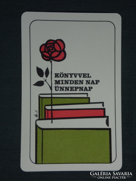 Kártyanaptár, Állami könyvterjesztő vállalat,grafikai rajzos, 1968 ,  (1)