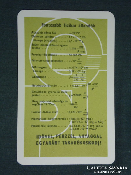 Card calendar, otp savings bank, 1968, (1)