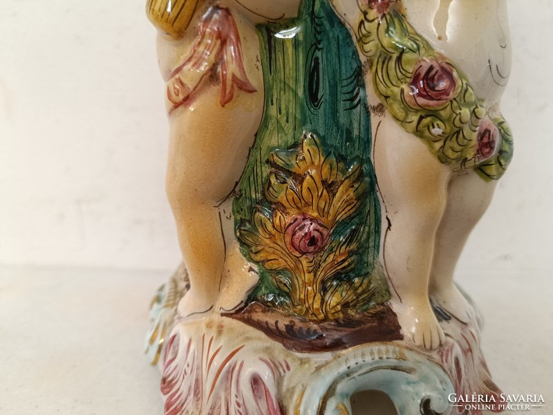 Antik capodimonte Capo di monte aranyozott sokalakos porcelán váza négy évszak motívum 384 8072