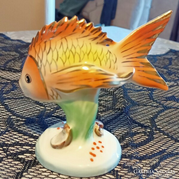 Hóllóháza porcelain figure - orange fish