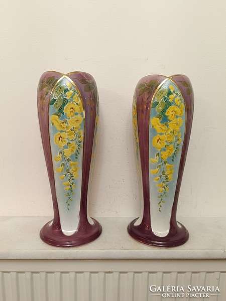 Antique Art Nouveau porcelain vase 2 pieces damaged 349 8074