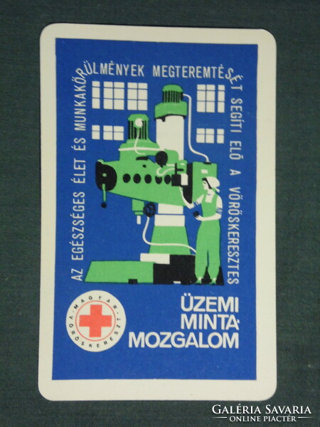 Kártyanaptár,Magyar vöröskereszt,grafikai,rajzos,tiszta üzem,reklám plakát, 1968 ,  (1)