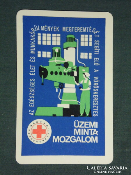 Card calendar, Hungarian Red Cross, graphic, cartoon, clean plant, advertising poster, 1968, (1)