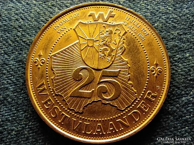 Belgium i. Baldvin 25 franc token 30.25mm 1981 bredene, middelkerke, koksijde (id81119)